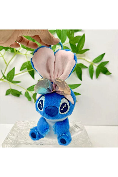 Stitch Peluş Anahtarlık 15 cm – Uzun Kulaklı Mavi Stitch Çanta Süsü