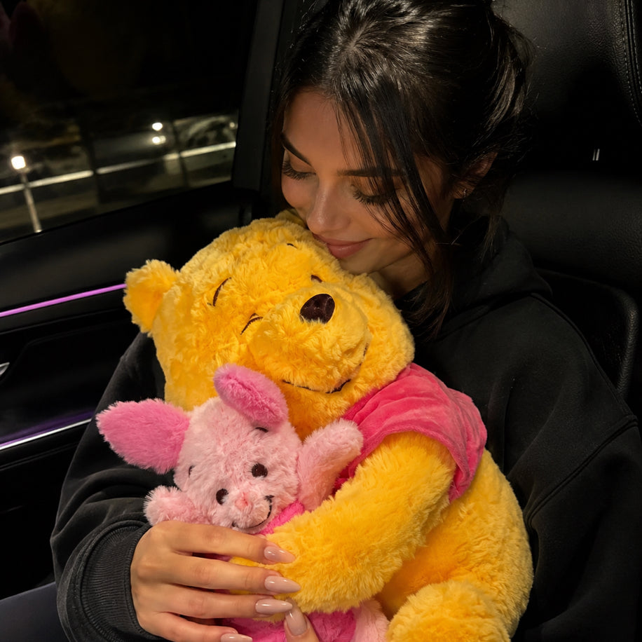 Piglet'e Sarılan Sevimli Winnie the 50 CM Pooh Peluş Ayı