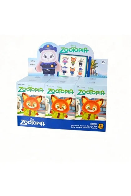 Zootopia Sürpriz Peluş Anahtarlık Çanta Süsü Charm Zootopia Hayvan Peluş Anahtarlık