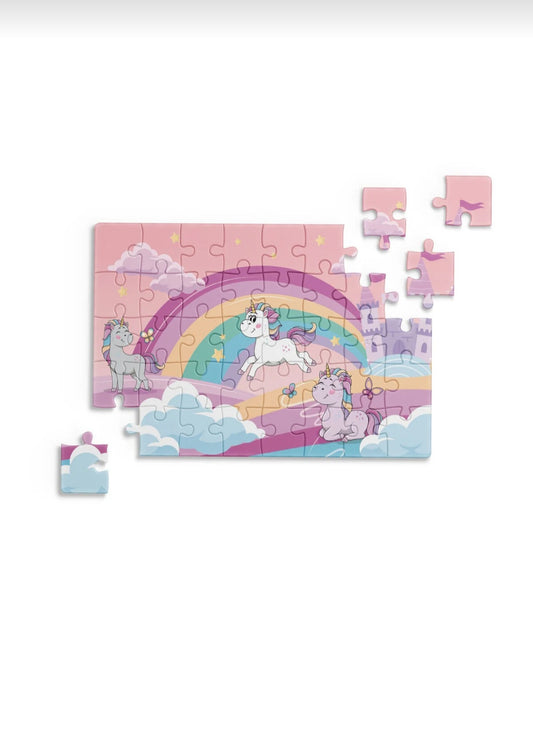 Unicorn Mini Puzzle 40 Parça – Çocuklar İçin Eğitici Yapboz