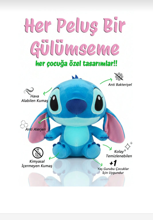 Stitch Peluş Oyuncak 35 cm – Büyük Boy Sevimli Stitch Peluş