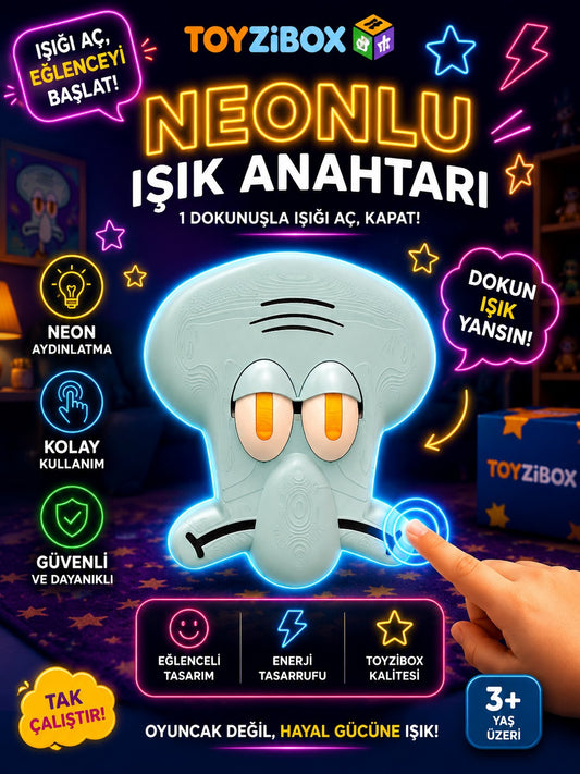 3D Squidward Figürlü Işık Anahtarı