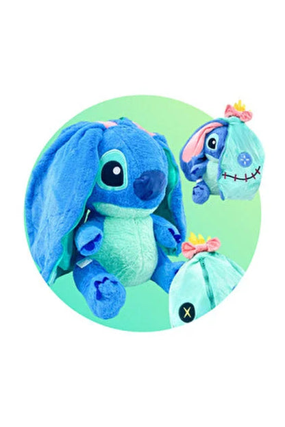 Stitch Peluş Oyuncak 30 cm Fermuarlı Sürpriz Peluş Uyku Arkadaşı Hediyelik Oyuncak