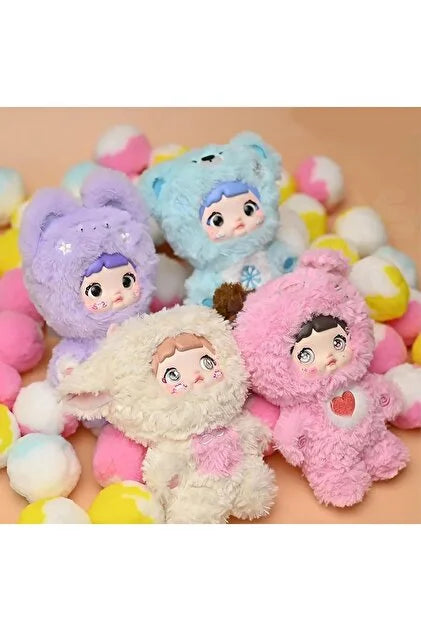 Nommi Sürpriz Bebek Peluş Anahtarlık 17 cm Sürpriz Poşet Çanta Charmı