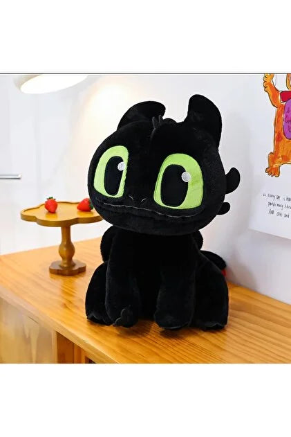 Dişsiz Peluş Oyuncak 35 cm Gecenin Öfkesi Tüylü Ejderha Peluş Oyuncak
