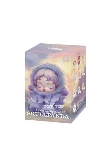 Skull Panda Peluş Anahtarlık Sürpriz Bebek Lila Kutu Çanta Süsü Charm