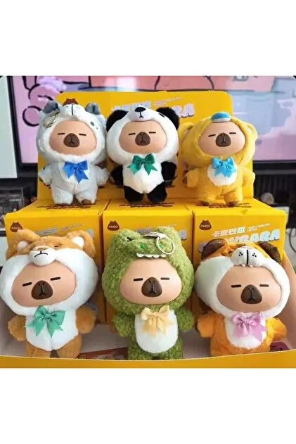 CAPYBARA PIMOO peluş anahtarlık çanta charmı sürpriz paket büyük boy kapibara