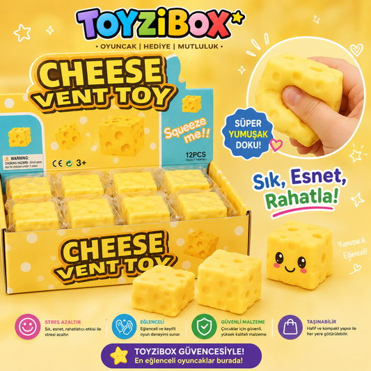 Yumuşak Peynir Squishy Oyuncak – Stres Giderici Sıkma Oyuncağı