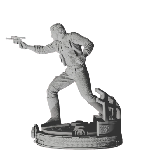 🚀🔫 Han Solo 3D Baskı Figür