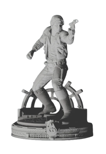 🚀🔫 Han Solo 3D Baskı Figür