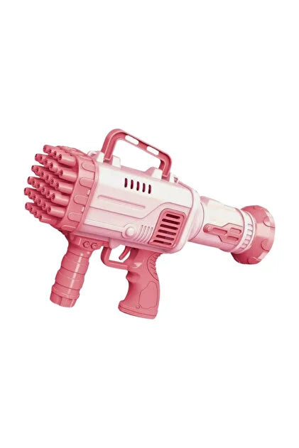 Çok Namlulu Elektrikli Bubble Gun – Otomatik Baloncuk Oyuncağı Pembe