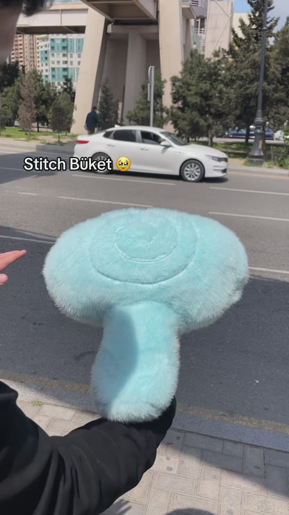 Stitch Aşk Buketi – 40 CM Fermuarlı Peluş Hediye