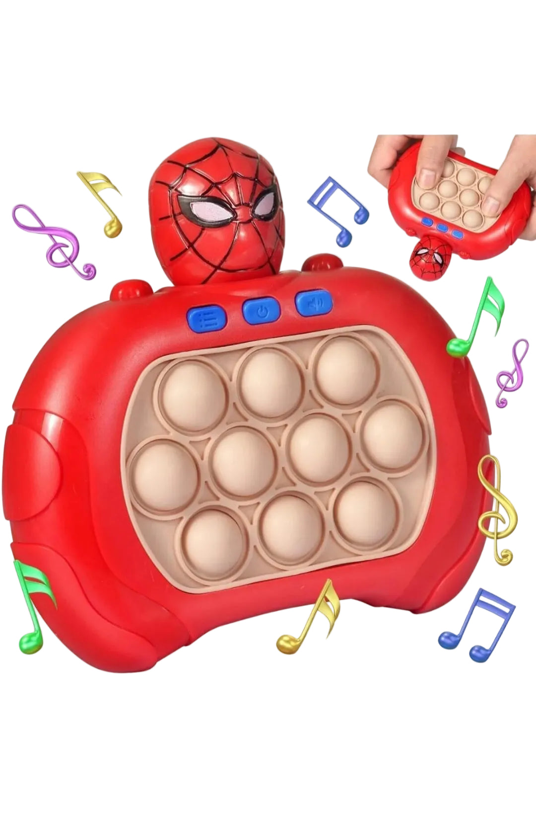 Spiderman Pop It Hızlı Basma Oyunu – Işıklı Sesli Speed Push Fidget Oyuncak