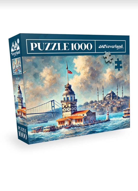 Kız Kulesi İstanbul 1000 Parça Puzzle – Boğaz Manzara Yapboz (48x68 cm)