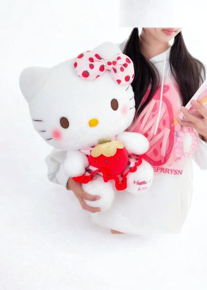 Çilek hellokitty Peluş oyuncak yumuş 30cm hediyelik