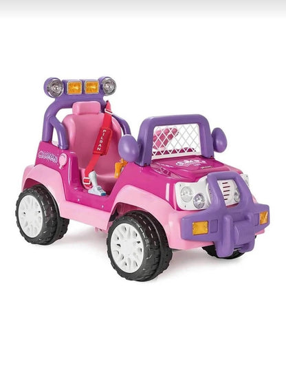 Pilsan Prenses 12V Akülü Araba Pembe – Çocuklar İçin Işıklı Müzikli Elektrikli Akülü Jeep