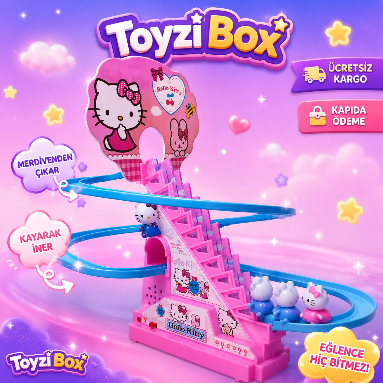 Hello Kitty Merdivenden Kayan Oyuncak