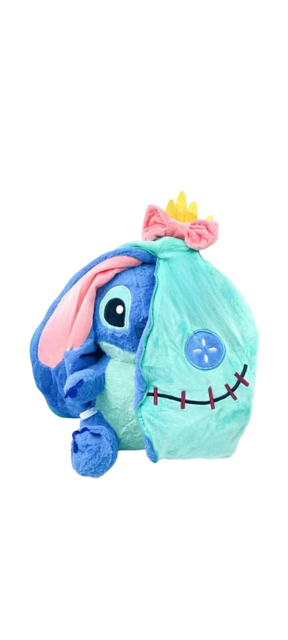 Stitch Peluş Oyuncak 30 cm Fermuarlı Sürpriz Peluş Uyku Arkadaşı Hediyelik Oyuncak