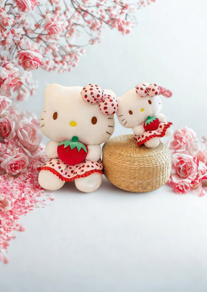 Çilek hellokitty Peluş oyuncak yumuş 30cm hediyelik