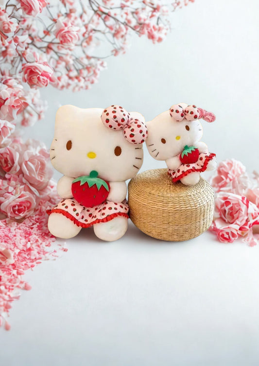 Çilek hellokitty Peluş oyuncak yumuş 30cm hediyelik