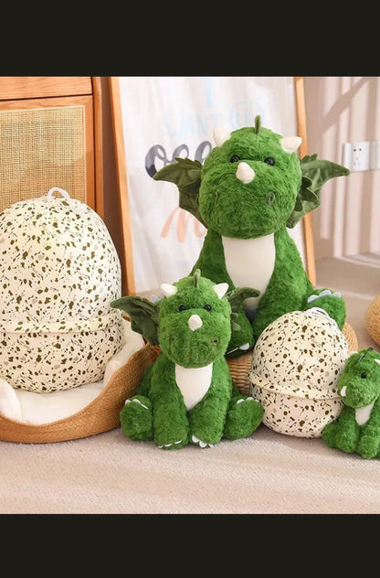 Sürpriz Yumurta Dinozor Peluş Oyuncak 25 cm Yumuşacık Tüylü Dinozor Peluş