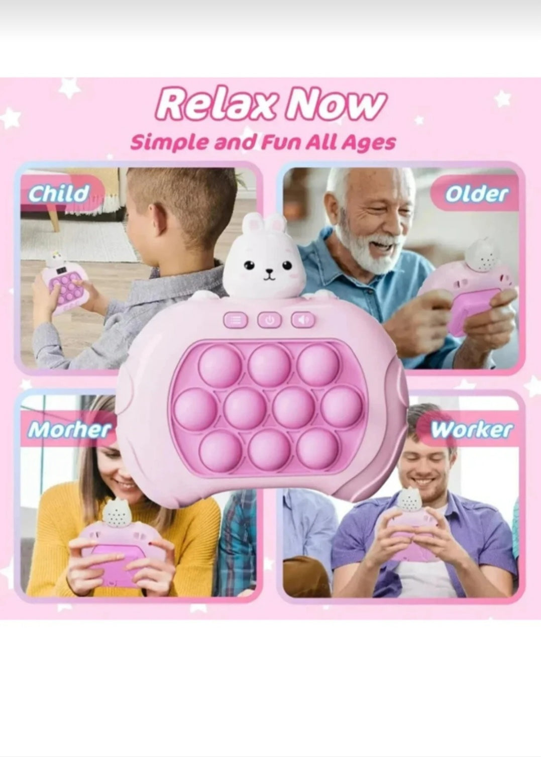 Speed Push Pop It Oyunu – Işıklı Sesli Hızlı Basma Fidget Oyuncak (4 Oyun Modu)