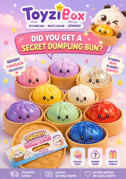 Çin Mantısı Sürpriz Dumpling Squishy 9 Farklı Renk