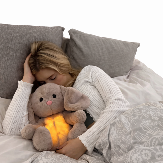 Nefes Alan Tavşan Peluş Oyuncak Işıklı Müzikli Uyku Arkadaşı Rahatlatıcı Peluş