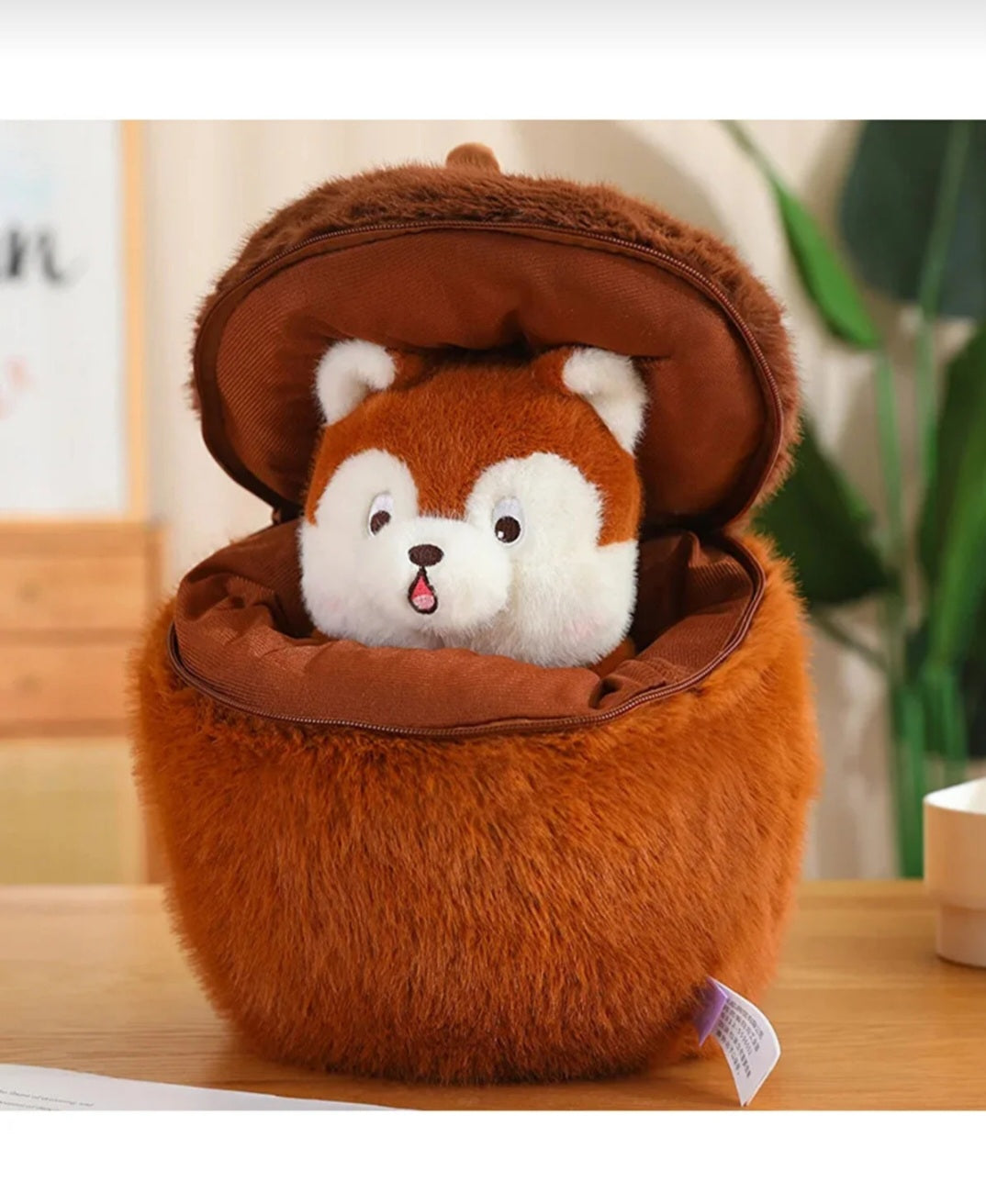 🐿️ Sürpriz Palamut Sincap 40 CM Peluş Oyuncak | Sevimli Peluş Sincap Hediyesi | ToyziBox