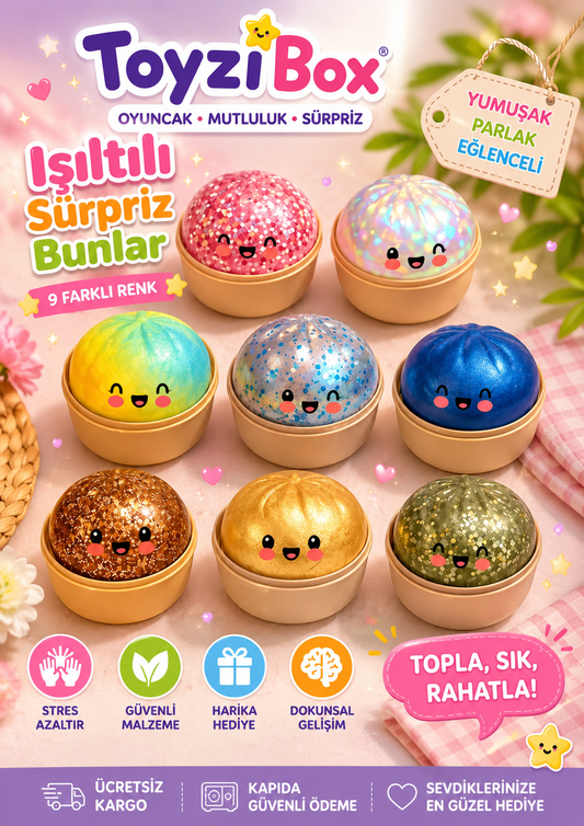 Çin Mantısı Sürpriz Dumpling Squishy 9 Farklı Renk