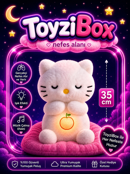 Nefes Alan Hello Kitty Uyku Arkadaşı 💤 Işıklı Peluş Oyuncak