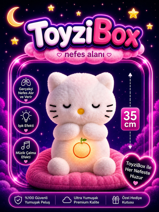 Nefes Alan Hello Kitty Uyku Arkadaşı 💤 Işıklı Peluş Oyuncak