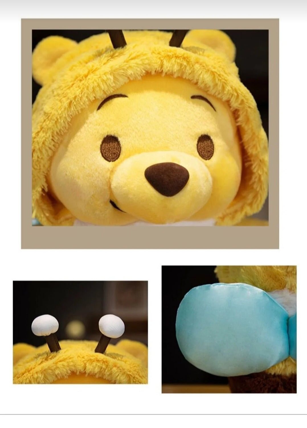 Winnie The Pooh Peluş Oyuncak 25 cm Arı Kostümlü Sevimli Peluş Oyuncak