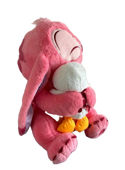 Ördekli Angel Stitch Peluş Oyuncak 30 cm Pembe Lilo Stitch Peluş Uyku Arkadaşı