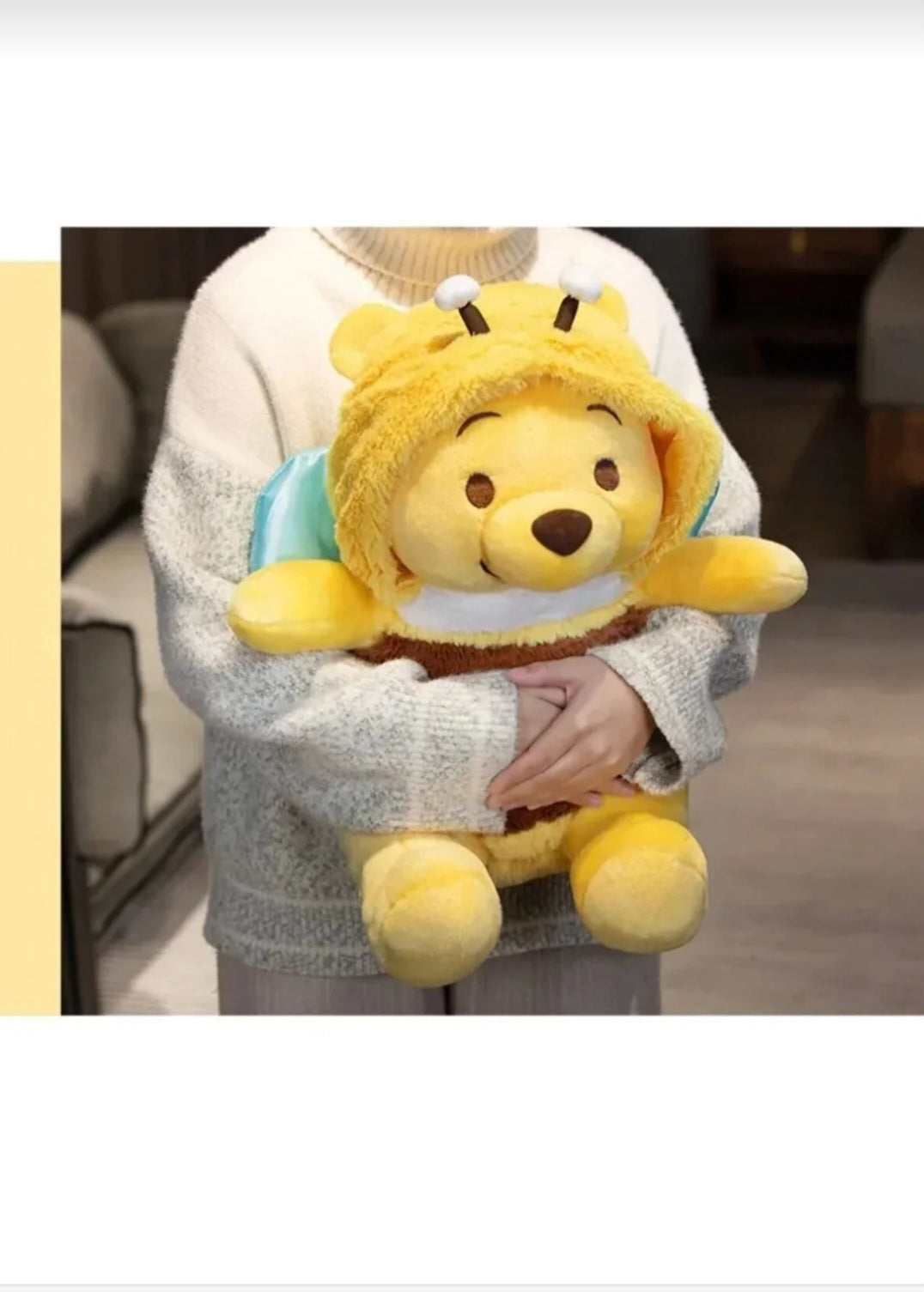 Winnie The Pooh Peluş Oyuncak 25 cm Arı Kostümlü Sevimli Peluş Oyuncak