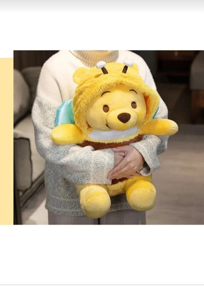 Winnie The Pooh Peluş Oyuncak 25 cm Arı Kostümlü Sevimli Peluş Oyuncak