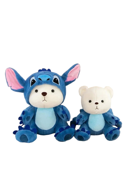 Stitch Teddy Ayıcık Kostümlü Peluş Oyuncak 30 cm Sevimli Stitch Peluş Ayı