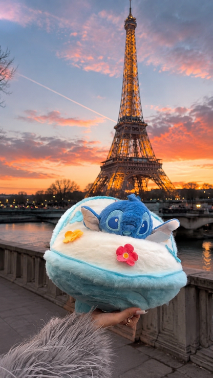 Stitch Aşk Buketi – 40 CM Fermuarlı Peluş Hediye