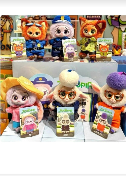 Zootopia Sürpriz Peluş Anahtarlık Çanta Süsü Charm Zootopia Hayvan Peluş Anahtarlık