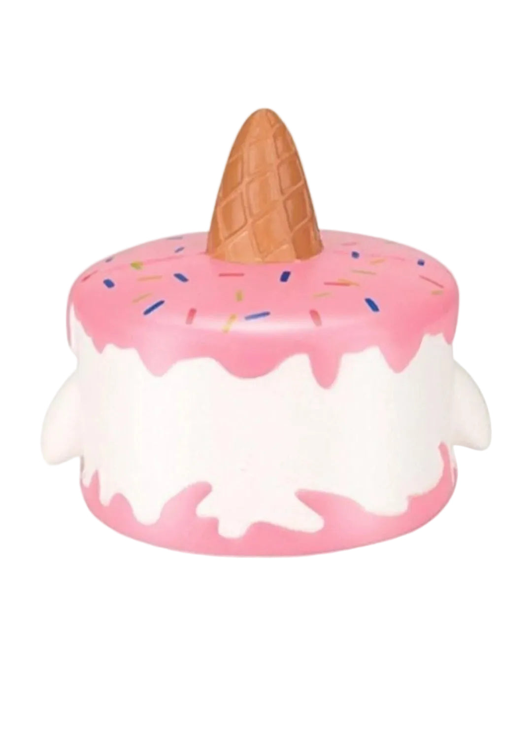 Pembe Kek Squishy Oyuncak – Pasta Dilimi Tasarımlı Yumuşak Jel Stres Giderici Squishy 10 cm